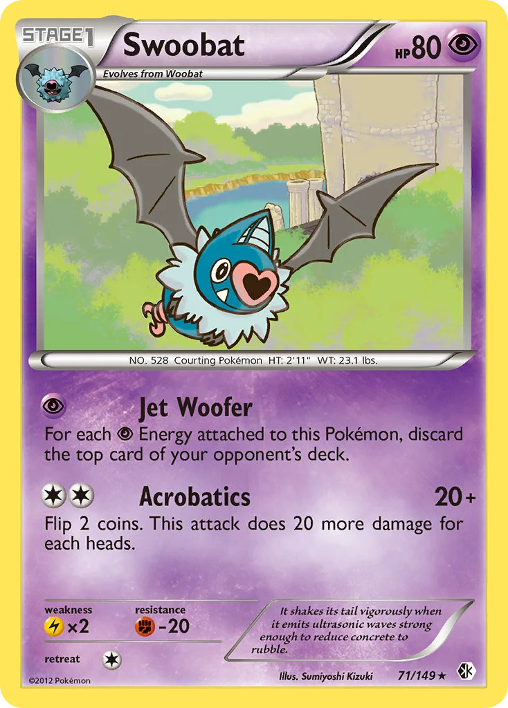 Swoobat Pokemon card
