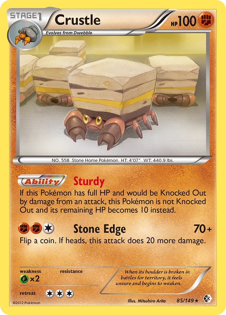 Crustle Pokemon card