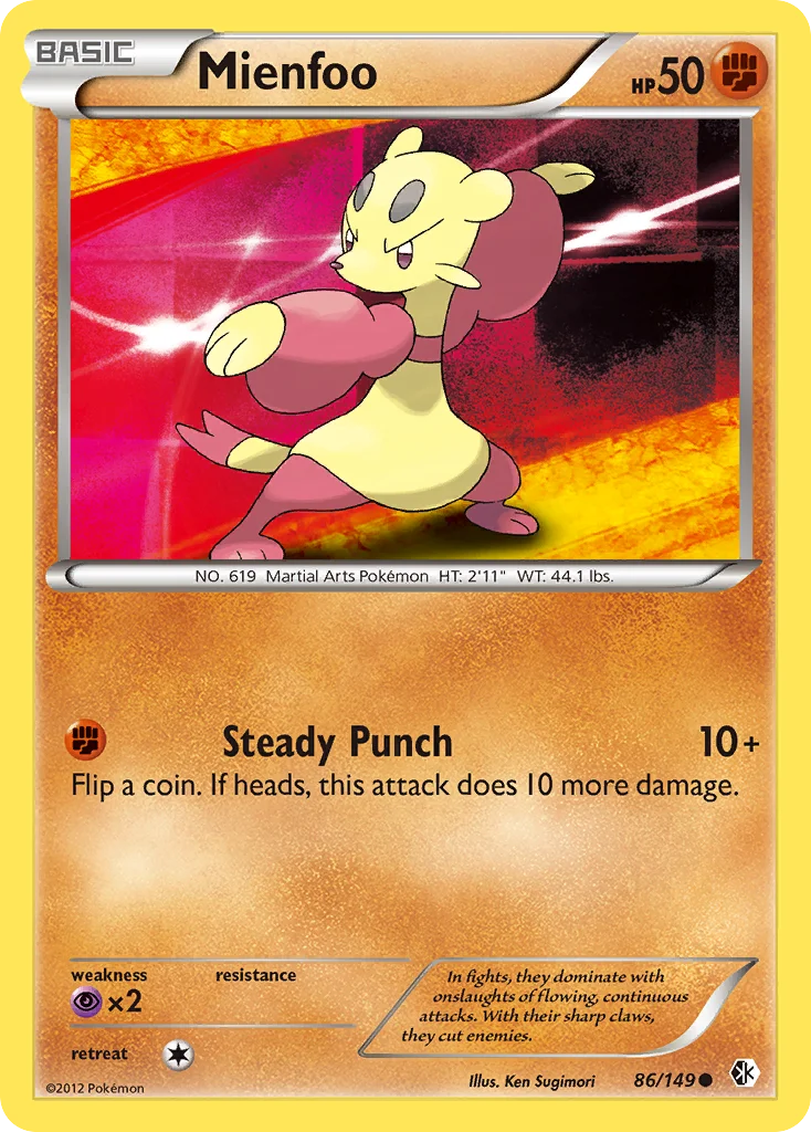 Mienfoo Pokemon card