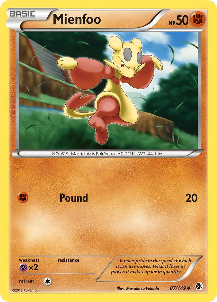 Mienfoo Pokemon card