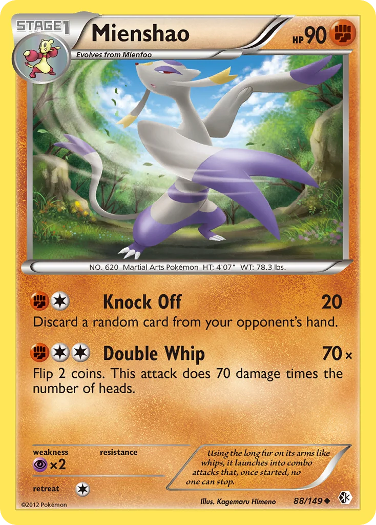 Mienshao Pokemon card