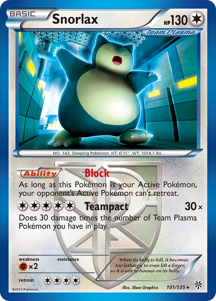 Snorlax Pokemon card
