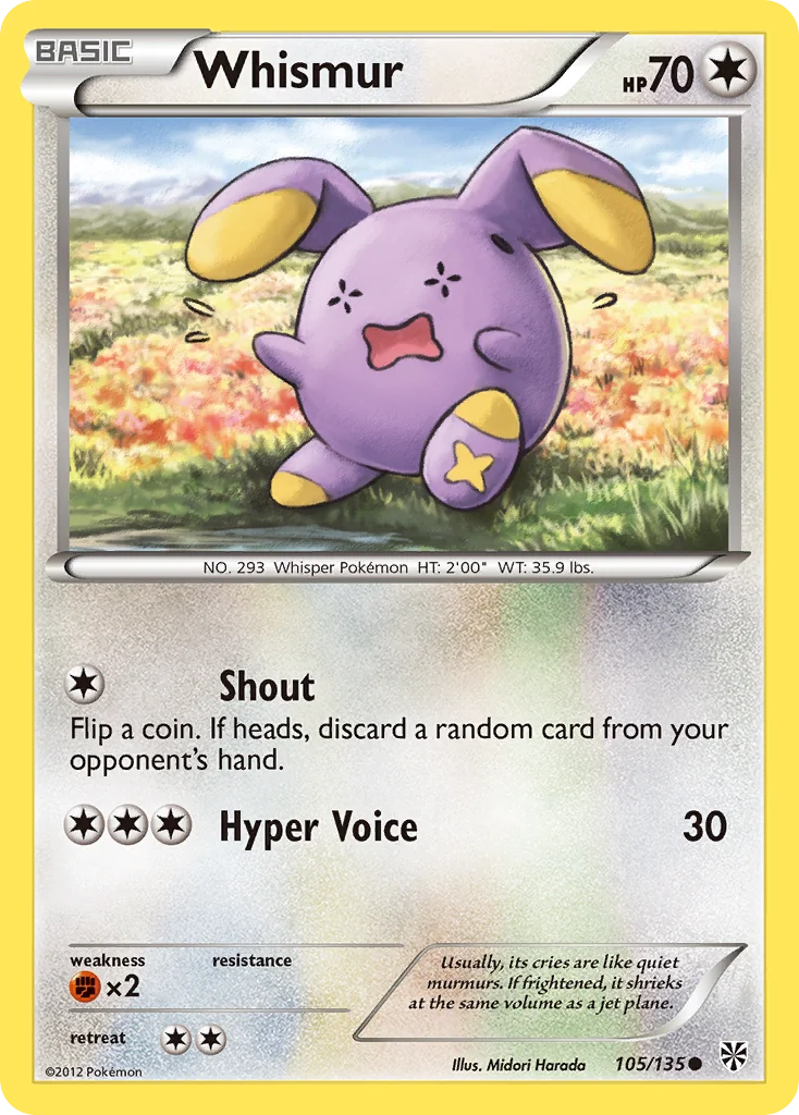 Whismur Pokemon card