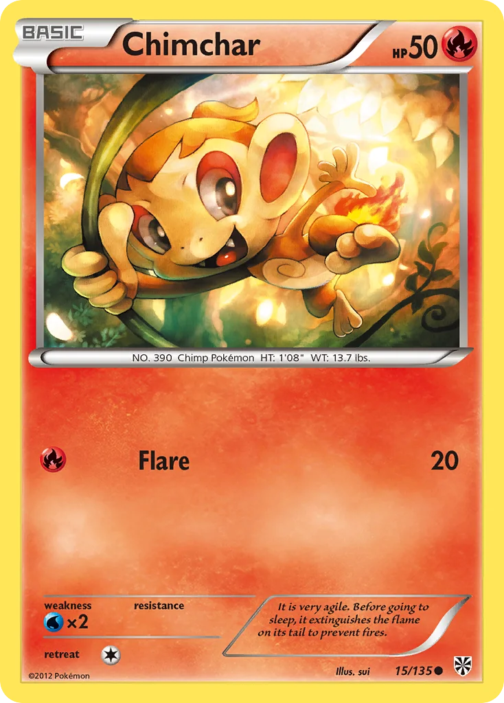 Chimchar Pokemon card