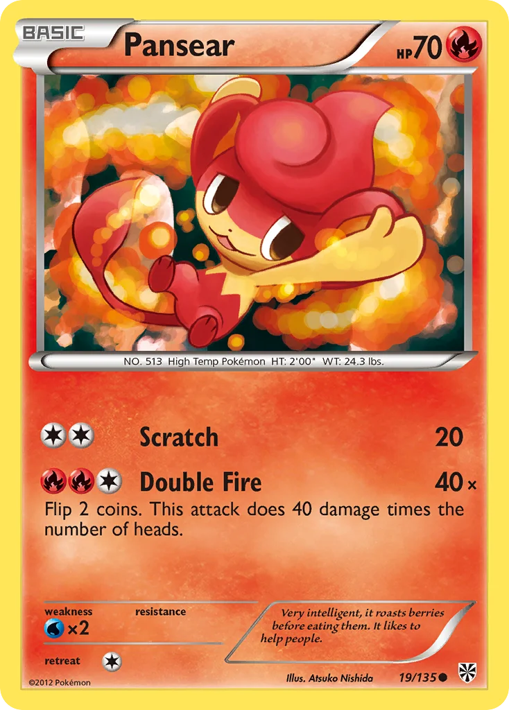 Pansear Pokemon card