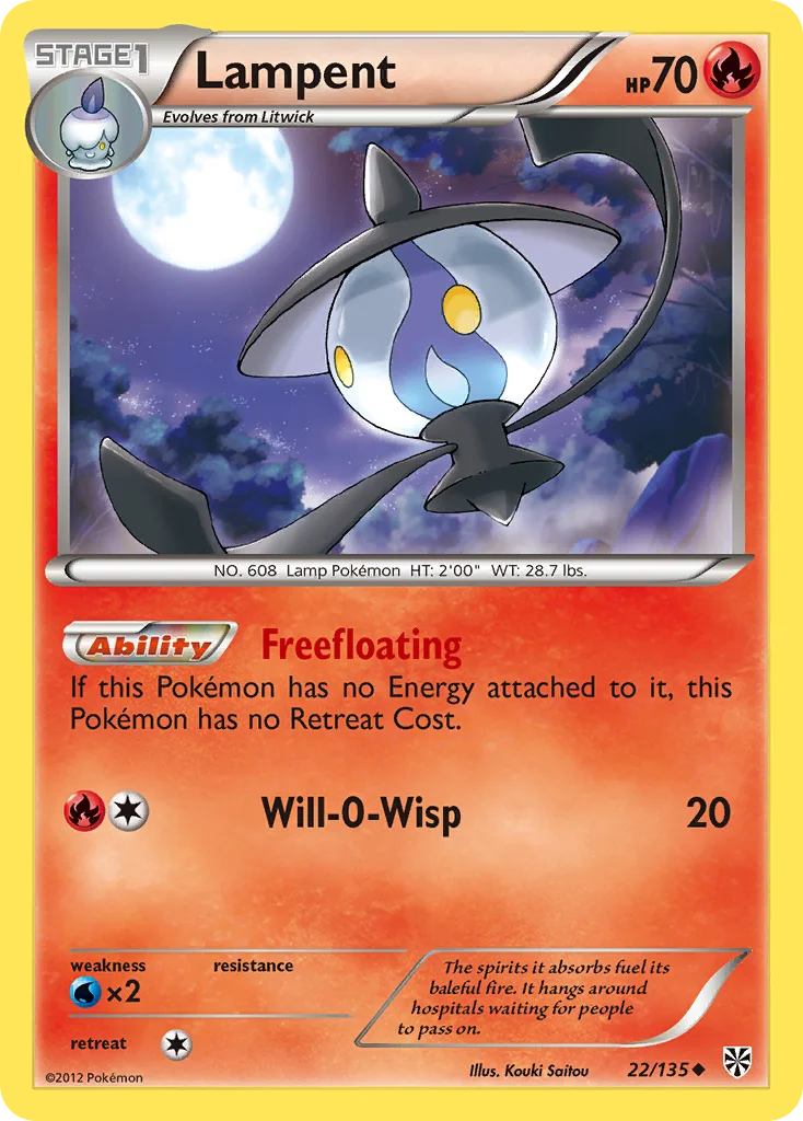 Lampent Pokemon card