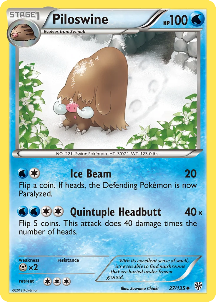 Piloswine Pokemon card