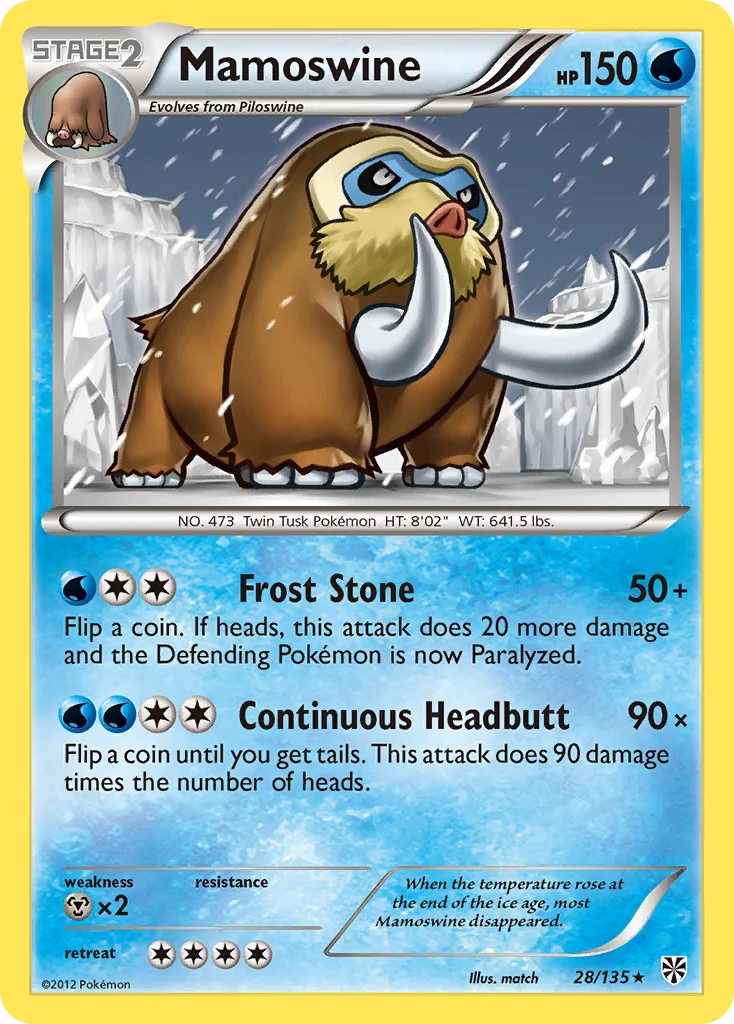 Mamoswine Pokemon card