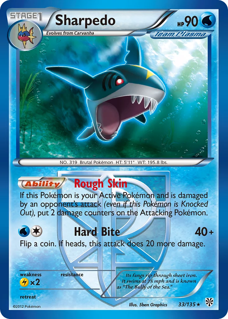 Sharpedo Pokemon card