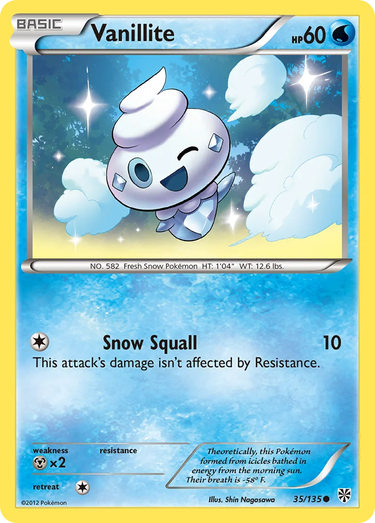 Vanillite Pokemon card