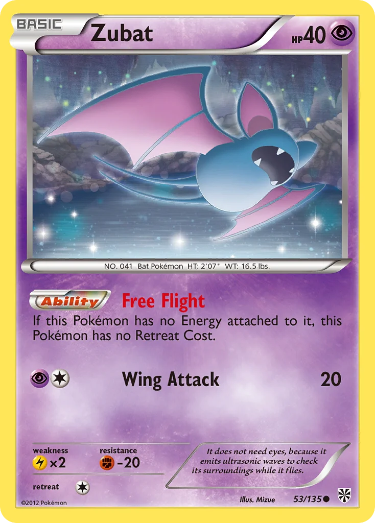 Zubat Pokemon card