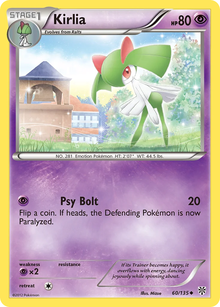 Kirlia Pokemon card