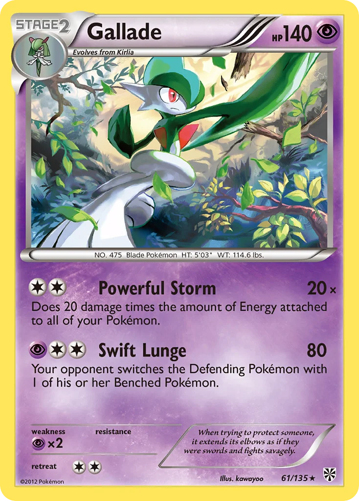 Gallade Pokemon card