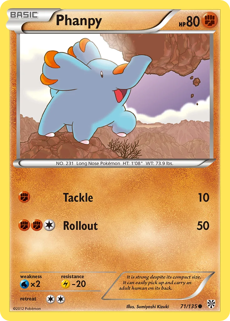 Phanpy Pokemon card