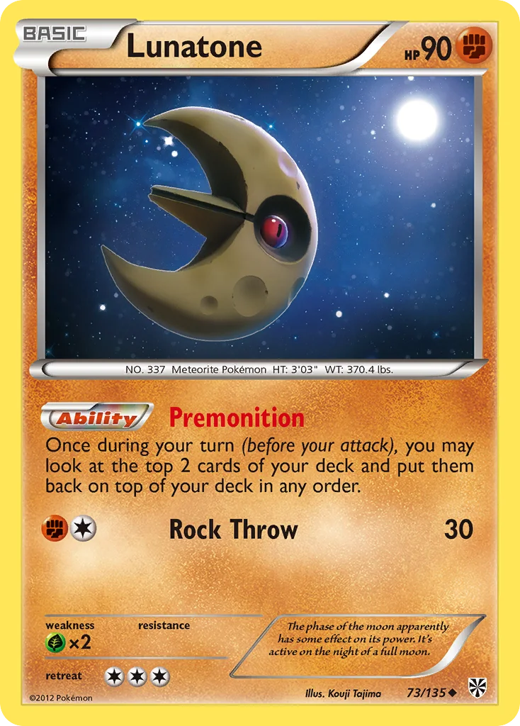 Lunatone Pokemon card