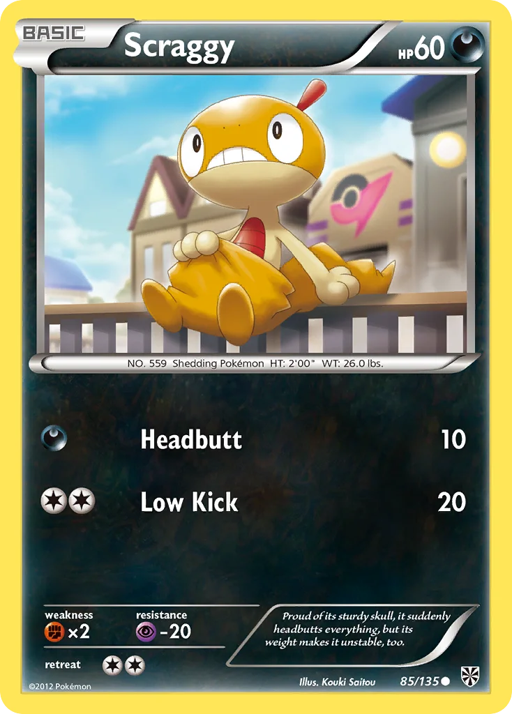 Scraggy Pokemon card