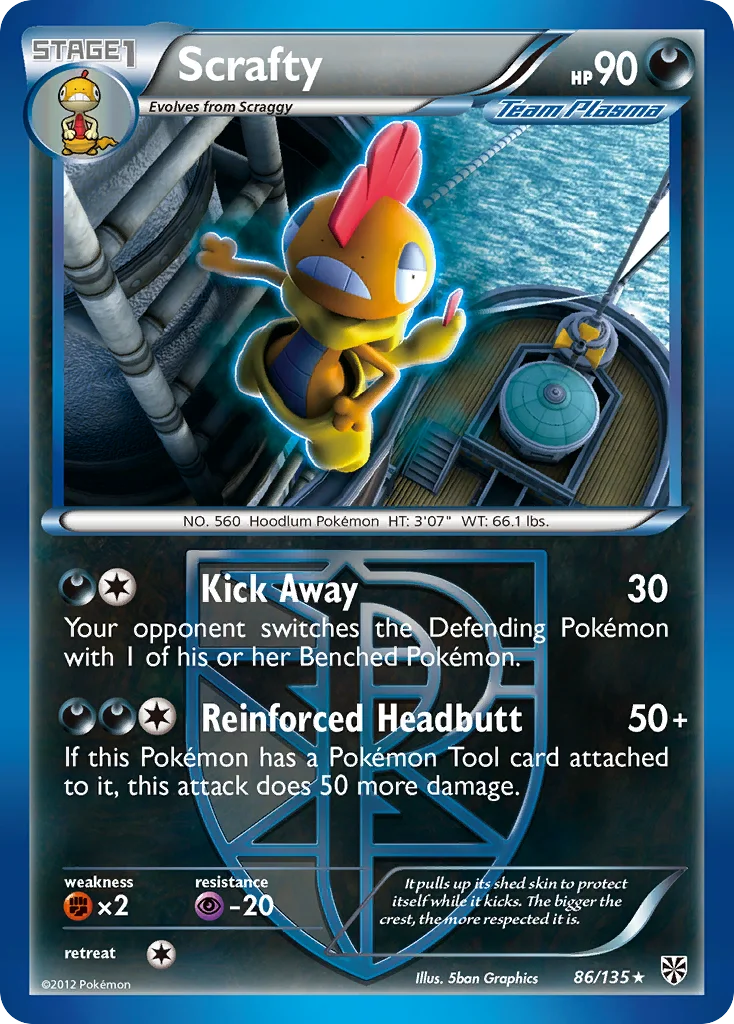 Scrafty Pokemon card