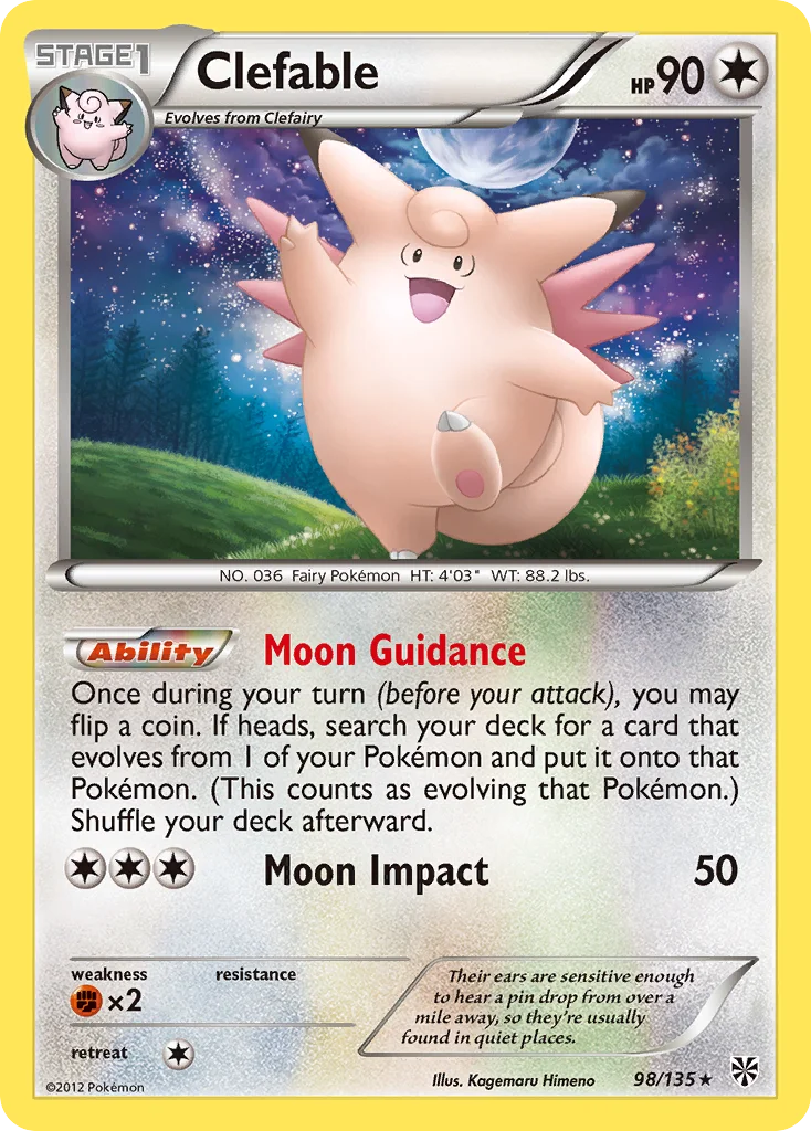Clefable Pokemon card