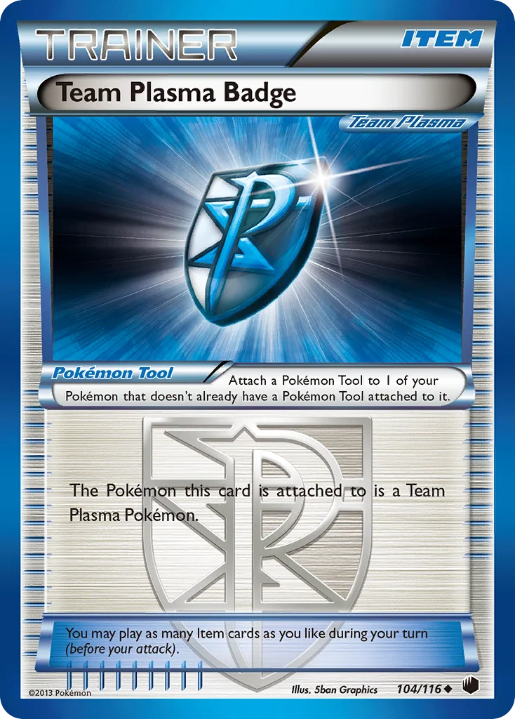 Team Plasma Badge Pokemon card