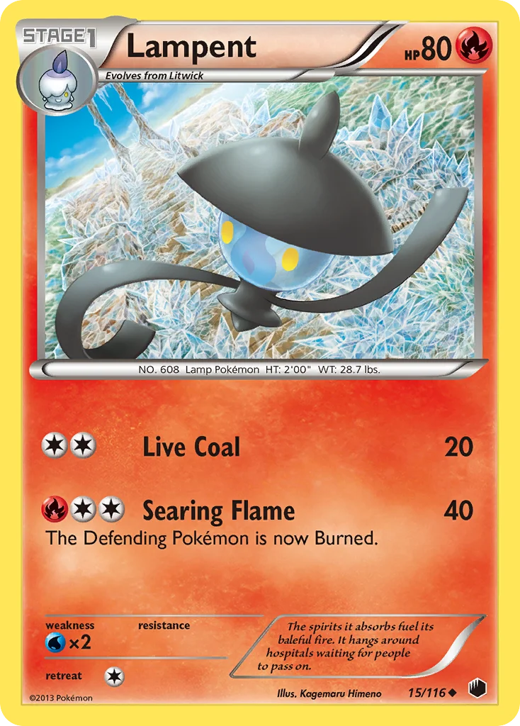 Lampent Pokemon card
