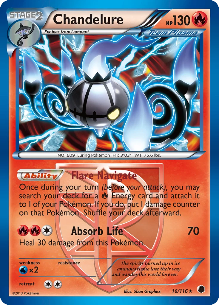 Chandelure Pokemon card