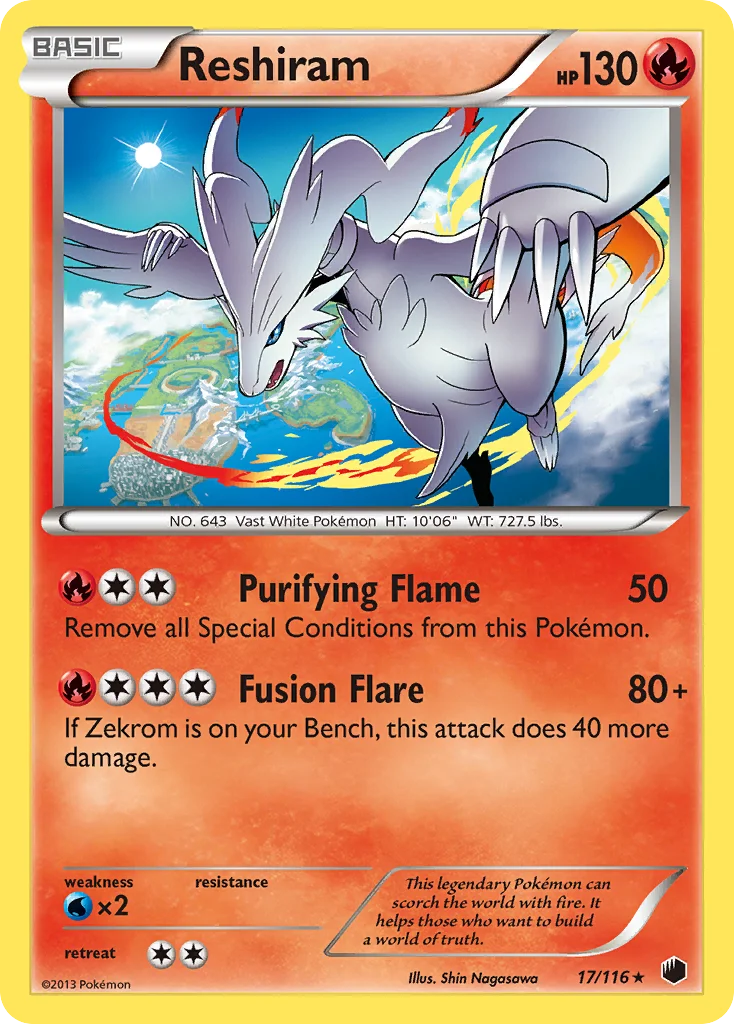 Reshiram Pokemon card