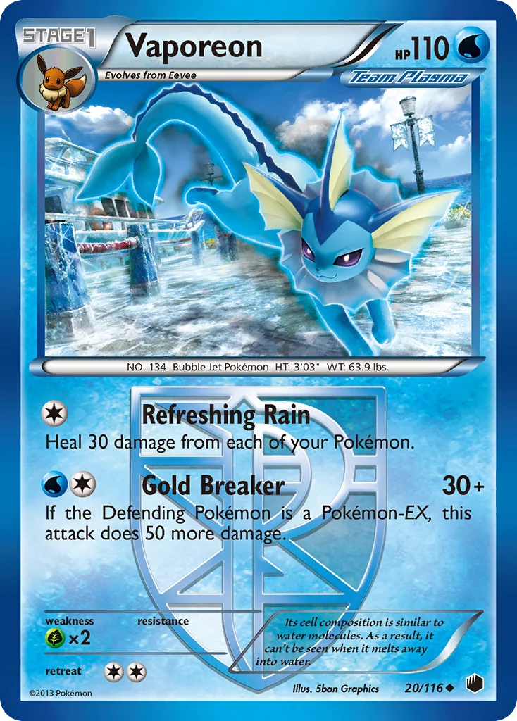 Vaporeon Pokemon card