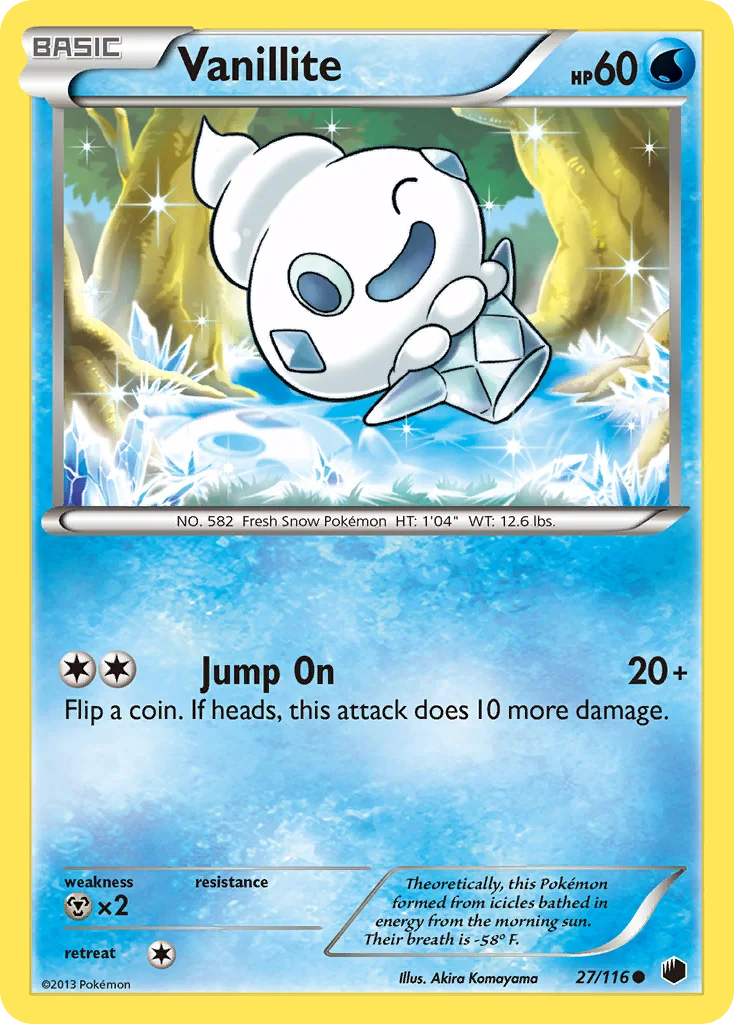 Vanillite Pokemon card