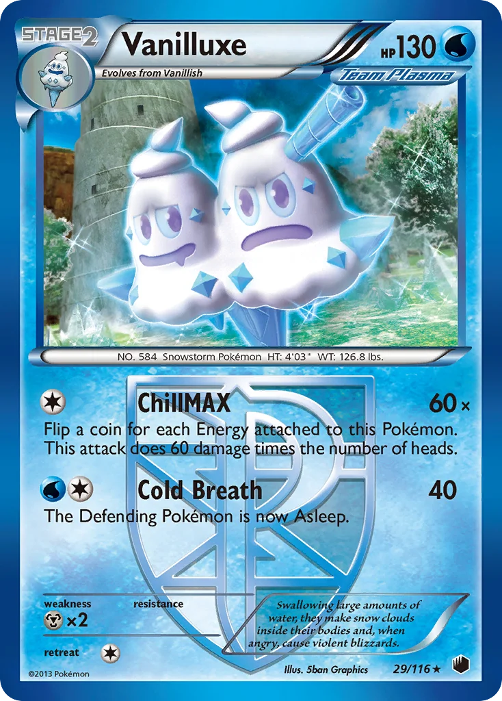 Vanilluxe Pokemon card