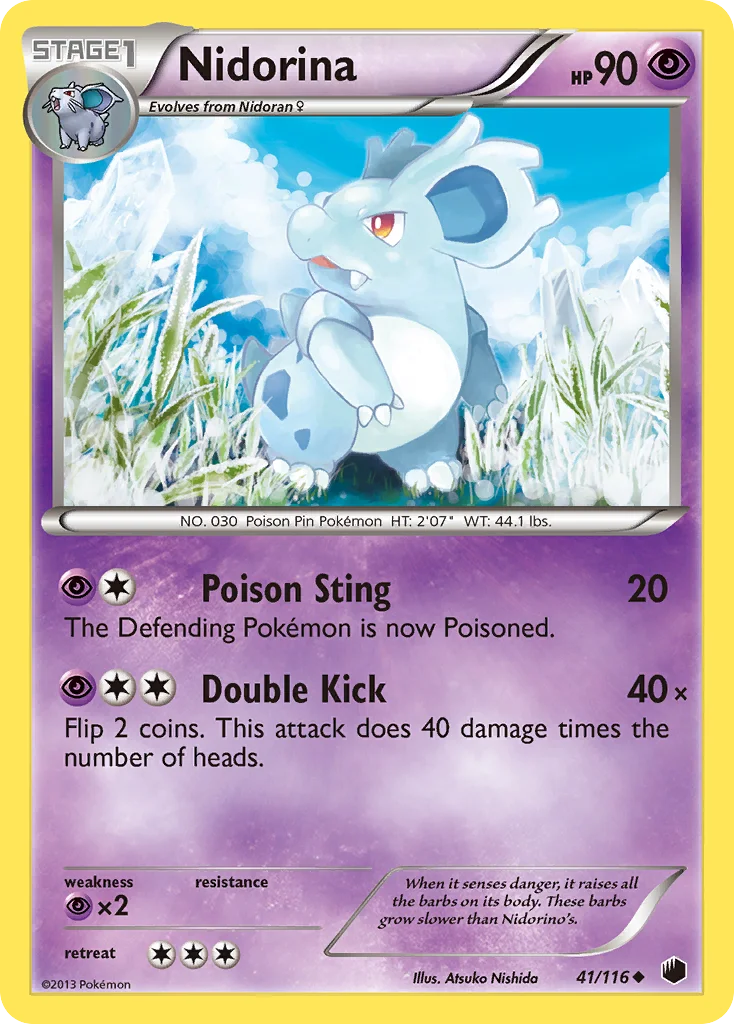 Nidorina Pokemon card