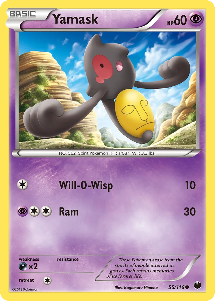 Yamask Pokemon card
