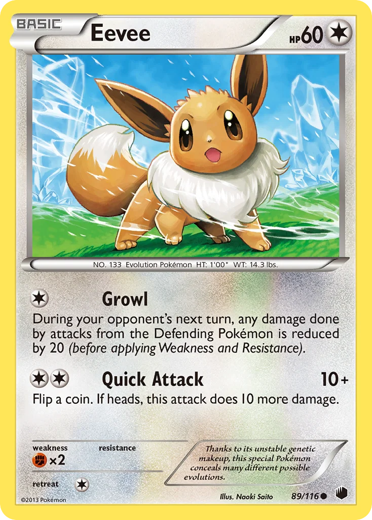 Eevee Pokemon card