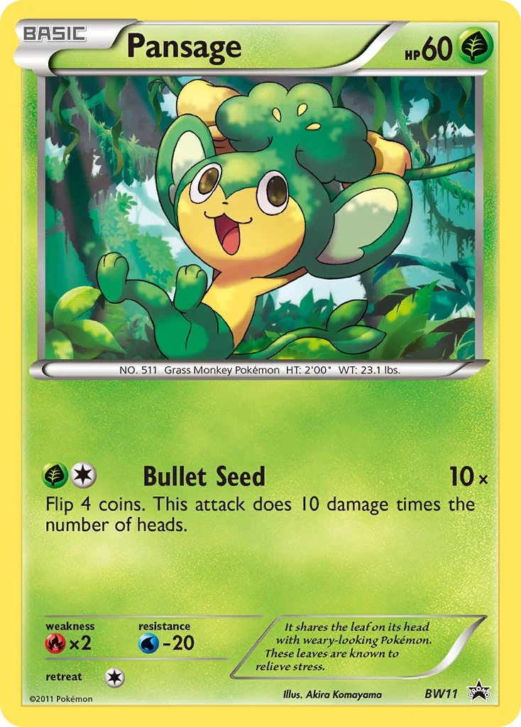 Pansage Pokemon card