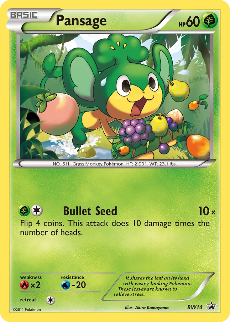 Pansage Pokemon card