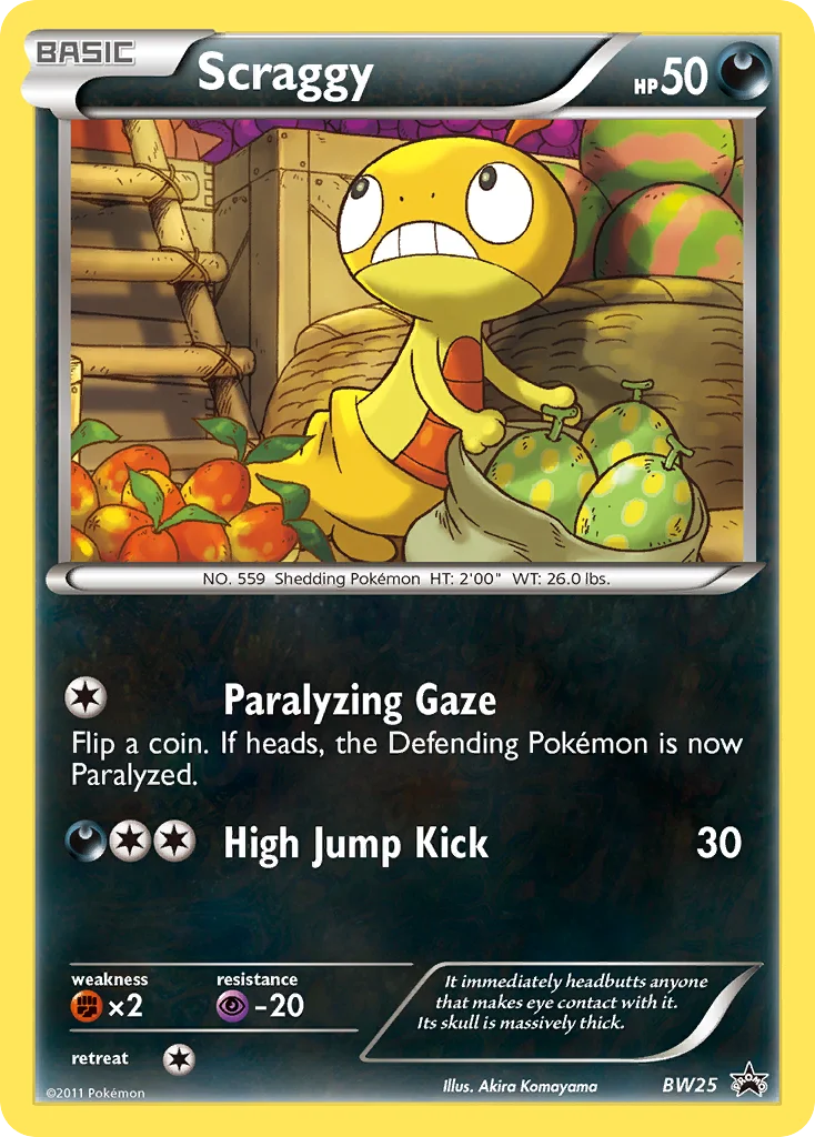 Scraggy Pokemon card