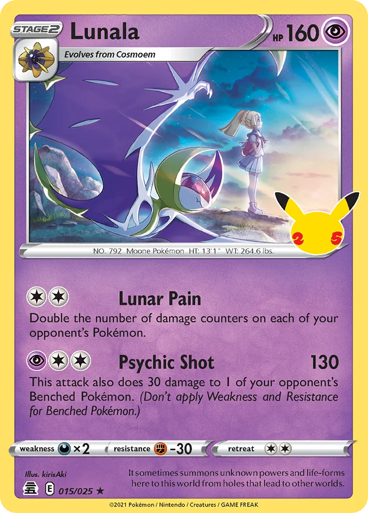 Lunala Pokemon card