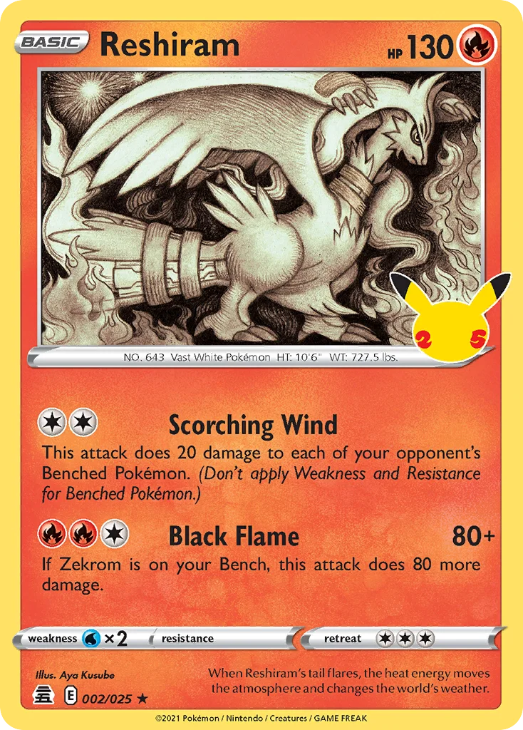 Reshiram Pokemon card
