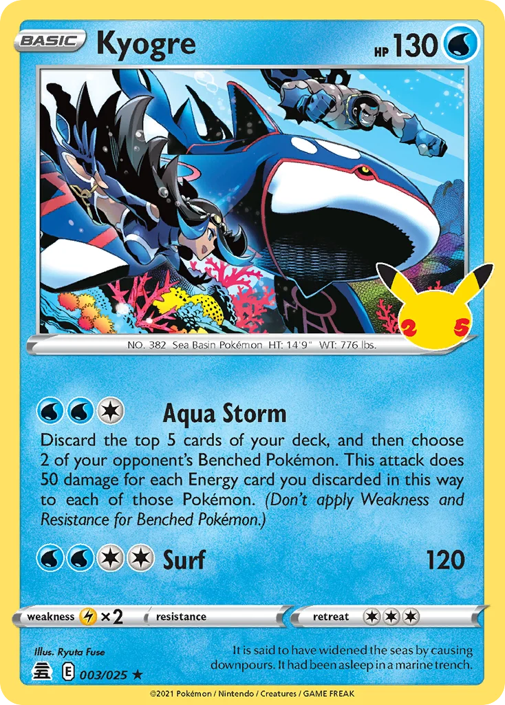 Kyogre Pokemon card