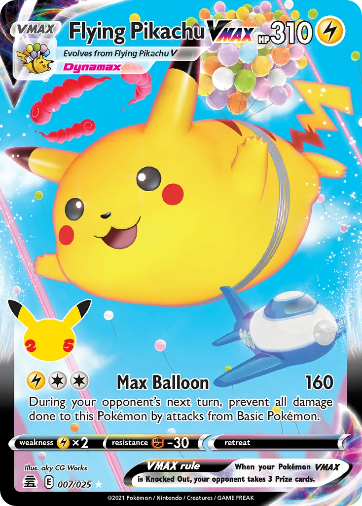 Flying Pikachu VMAX Pokemon card