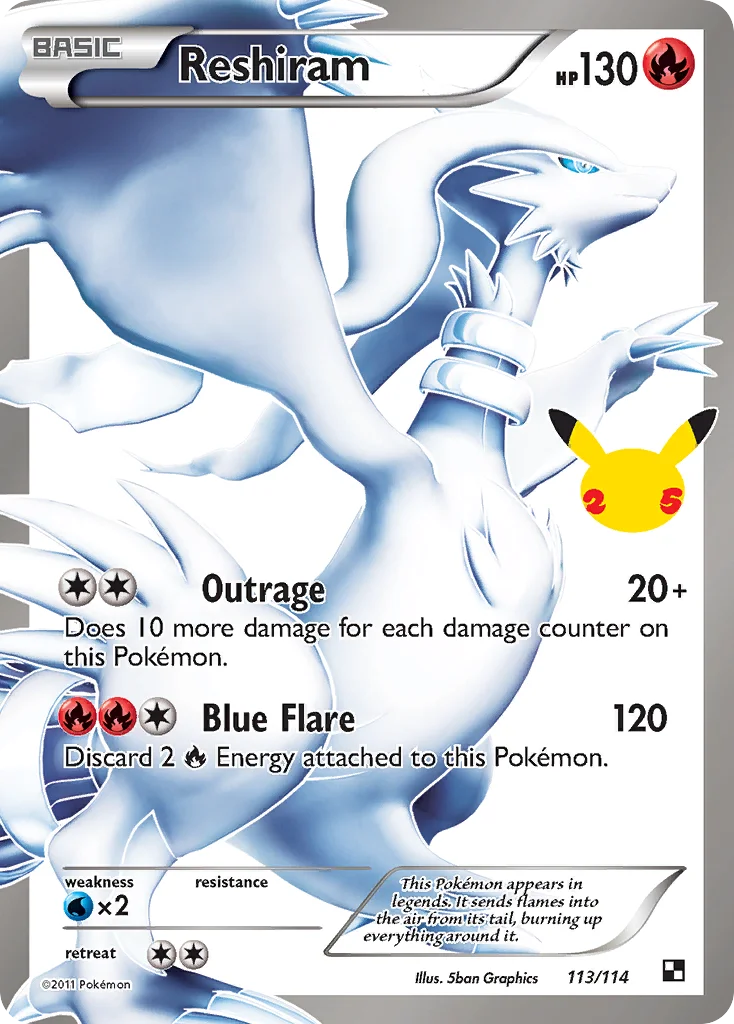 Reshiram Pokemon card