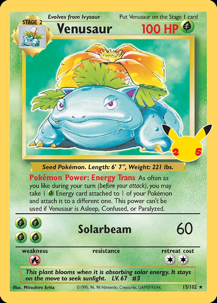 Venusaur Pokemon card