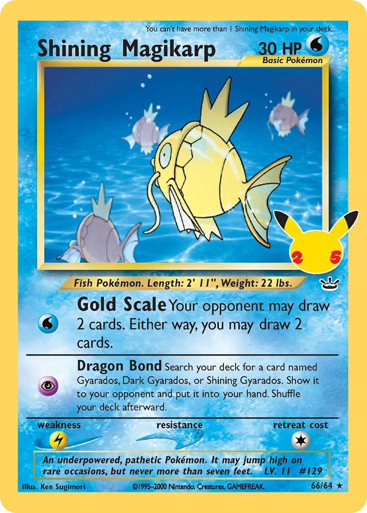 Shining Magikarp Pokemon card