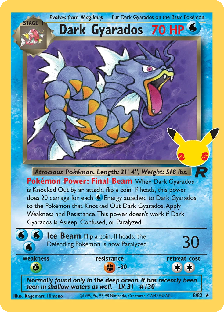 Dark Gyarados Pokemon card