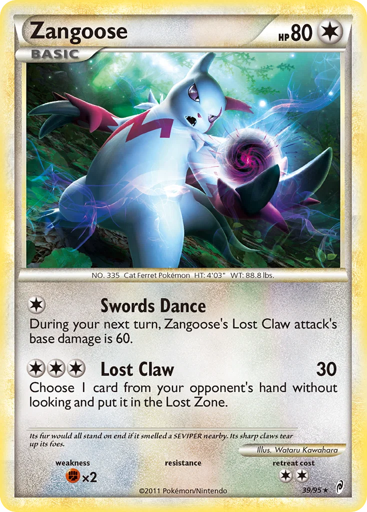 Zangoose Pokemon card