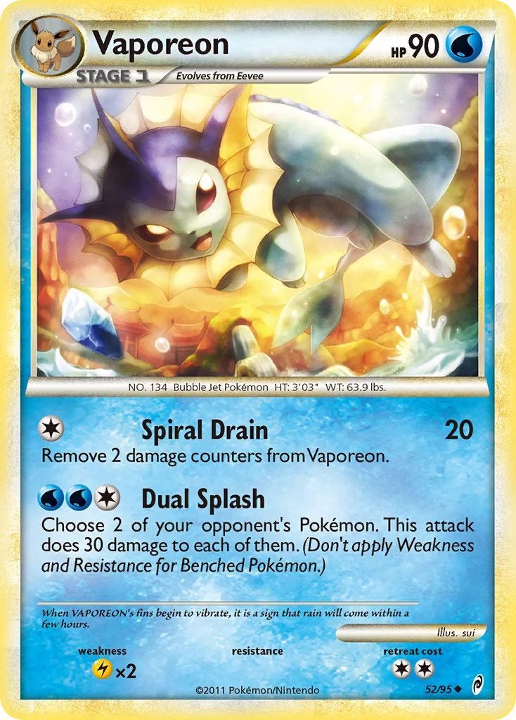 Vaporeon Pokemon card