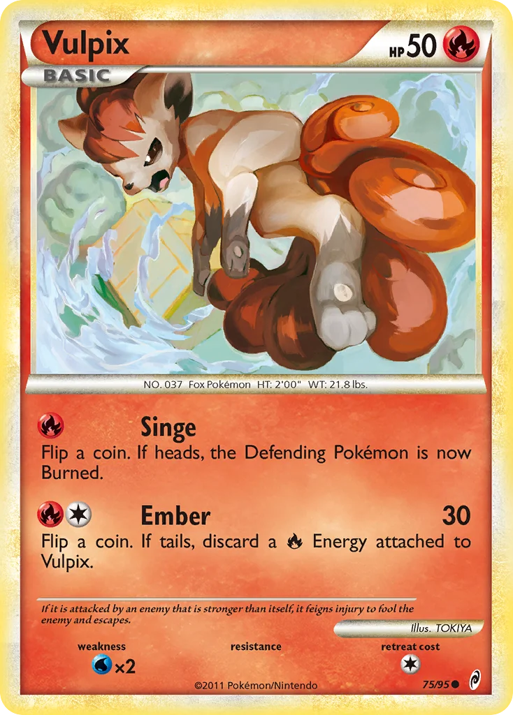 Vulpix Pokemon card