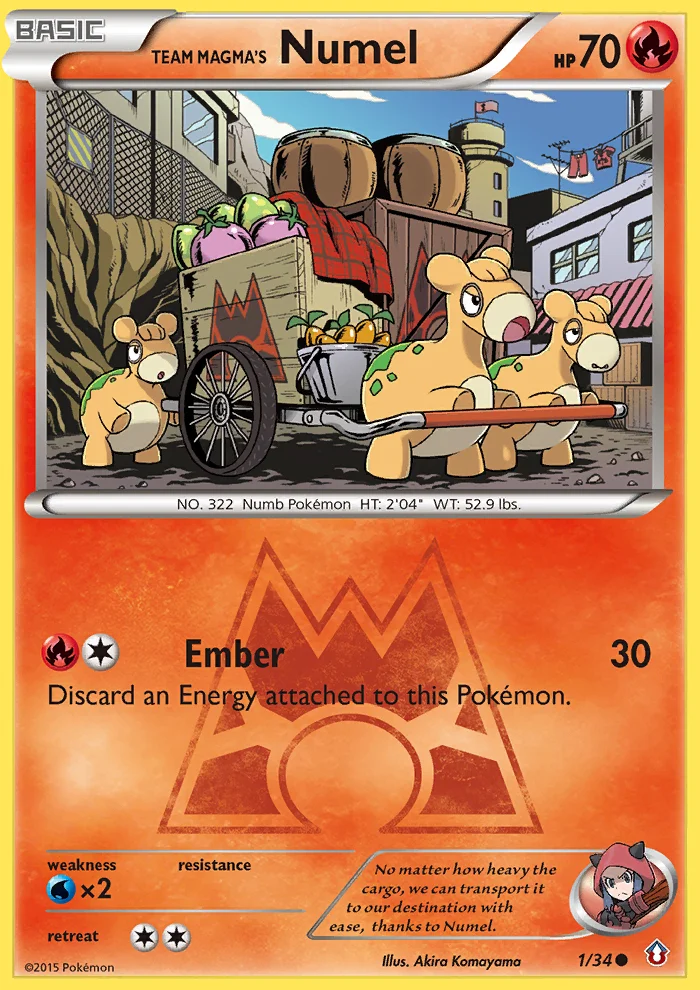Team Magma's Numel Pokemon card