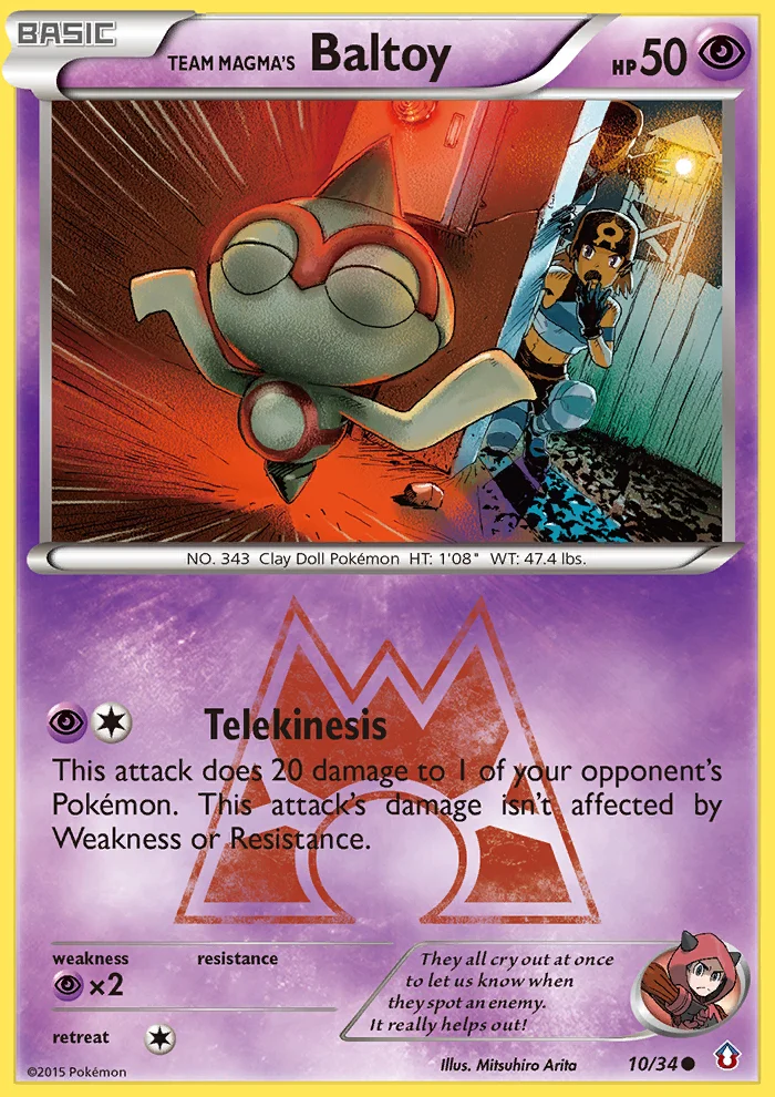 Team Magma's Baltoy Pokemon card