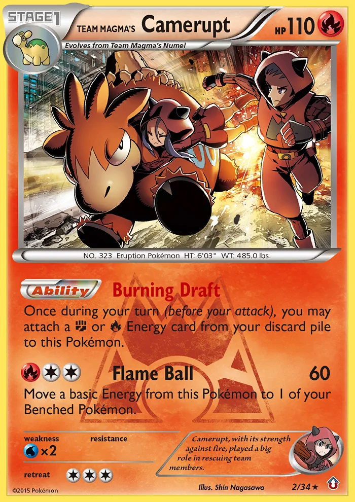 Team Magma's Camerupt Pokemon card