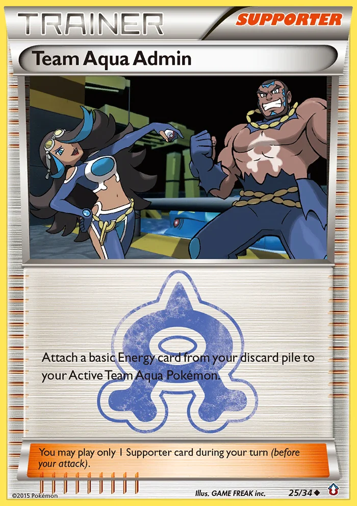 Team Aqua Admin Pokemon card